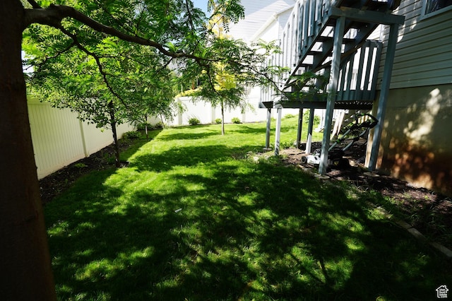 2881 N 450 E, North Ogden, UT 84414 - view of yard with a deck and stairs