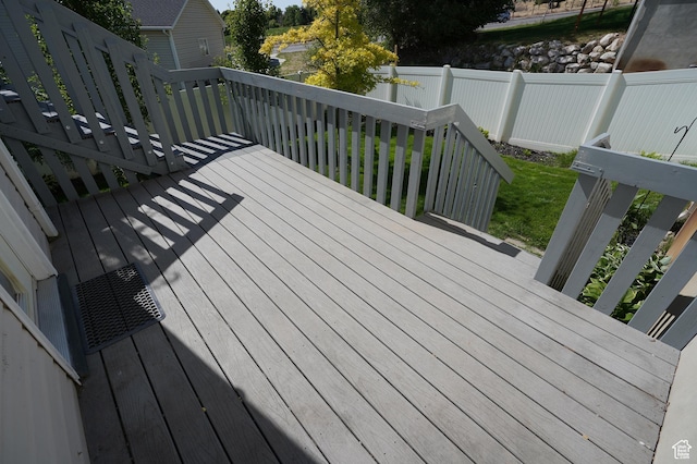 2881 N 450 E, North Ogden, UT 84414 - wooden terrace featuring a fenced backyard