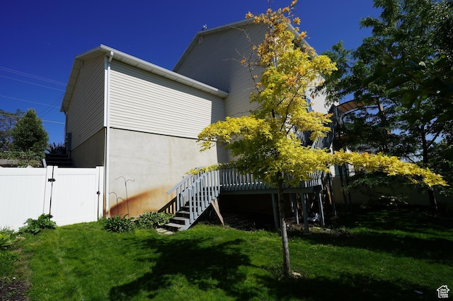 2881 N 450 E, North Ogden, UT 84414 - back of house featuring a gate, stairs, and a deck