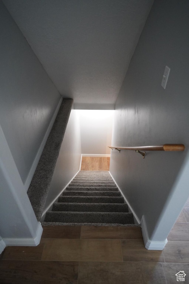 2881 N 450 E, North Ogden, UT 84414 - stairway featuring baseboards and wood finished floors