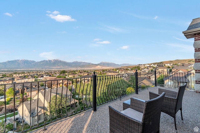 14709 S Cedar Knoll Cir, Herriman, UT 84096 - balcony with a residential view and a mountain view