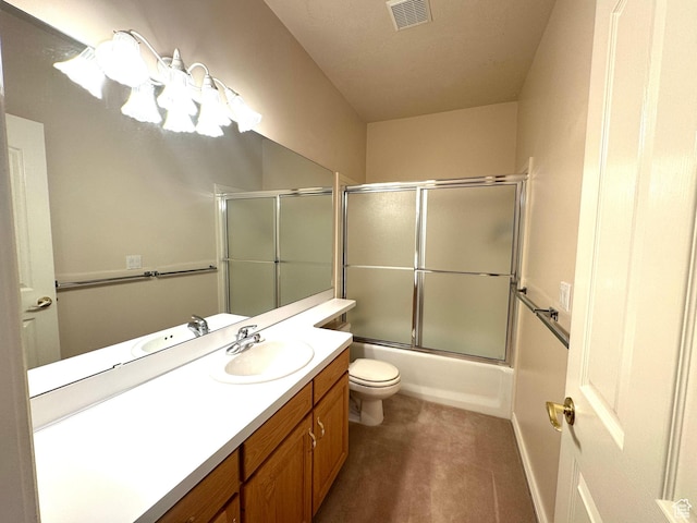 362 S Glen Cir E, Fruit Heights, UT 84037 - bathroom featuring vanity, toilet, and shower / bath combination with glass door
