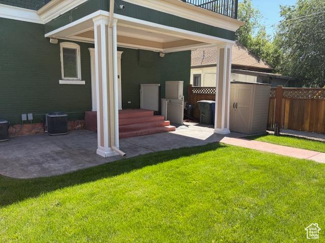 521 E 900 S, Salt Lake City, UT 84105 - view of patio / terrace featuring central AC unit and a balcony