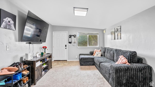 850 N Monroe Blvd E, Ogden, UT 84404 - carpeted living room featuring lofted ceiling
