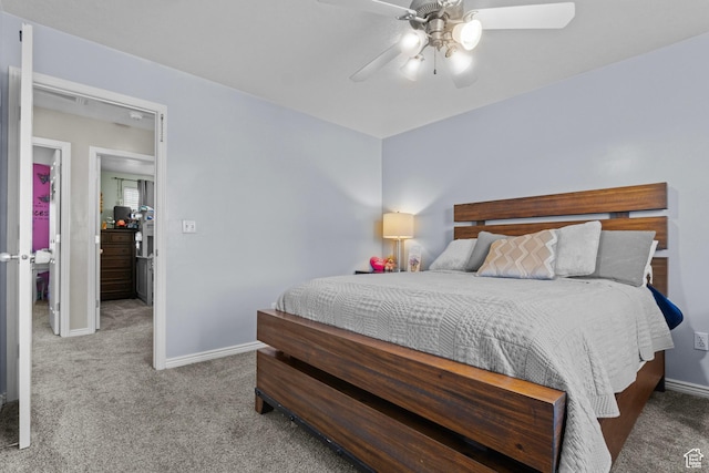 2456 W 1600 N, Clinton, UT 84015 - carpeted bedroom with baseboards and a ceiling fan