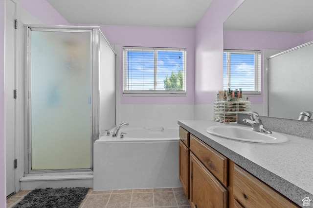 2456 W 1600 N, Clinton, UT 84015 - full bath featuring vanity, a shower stall, healthy amount of natural light, and a bath