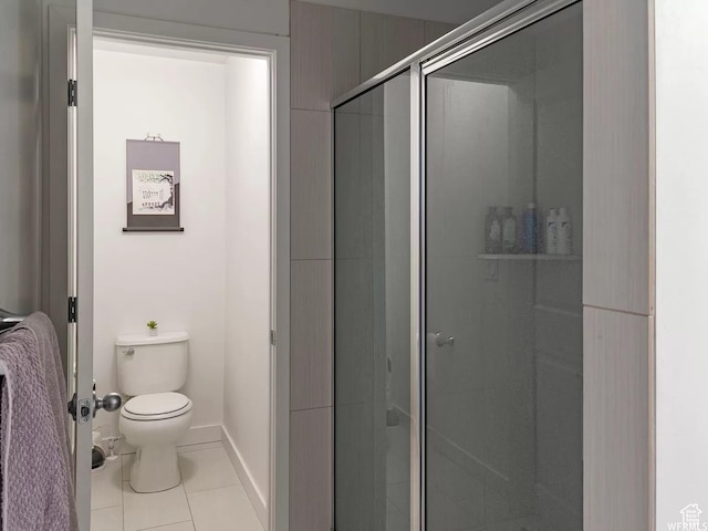 5103 W Laureston Way, Herriman, UT 84096 - full bath with toilet, a stall shower, tile patterned flooring, and baseboards