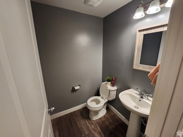 5103 W Laureston Way, Herriman, UT 84096 - half bath featuring toilet, wood finished floors, and baseboards