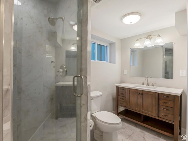 1555 E Fieldcrest Ln, Holladay, UT 84117 - bathroom with a shower stall, vanity, and toilet