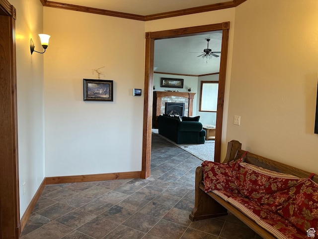 11730 E 24200 N, Fairview, UT 84629 - hall with baseboards and ornamental molding