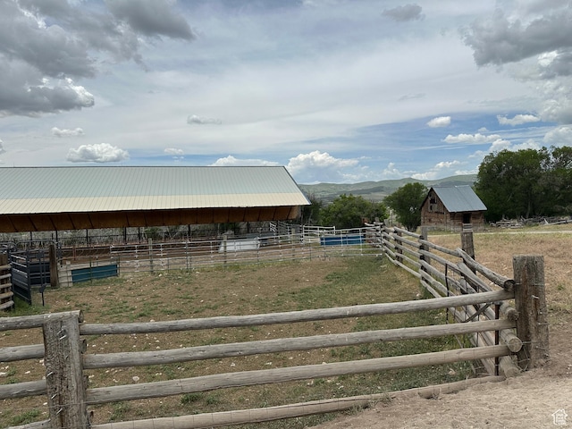11730 E 24200 N, Fairview, UT 84629 - view of yard with an exterior structure, a rural view, and an outdoor structure