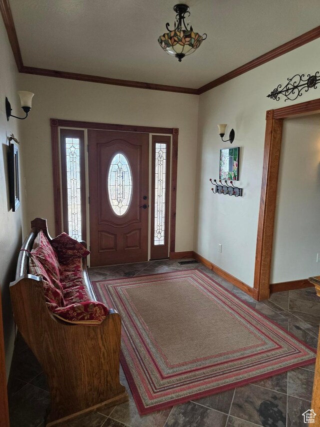 11730 E 24200 N, Fairview, UT 84629 - entrance foyer with ornamental molding and baseboards