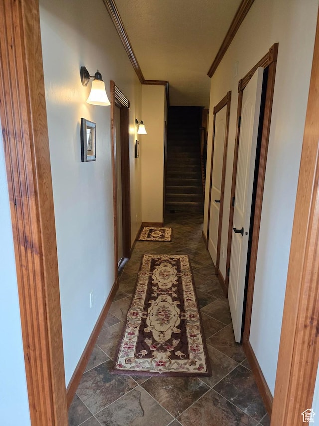 11730 E 24200 N, Fairview, UT 84629 - hallway featuring ornamental molding and baseboards