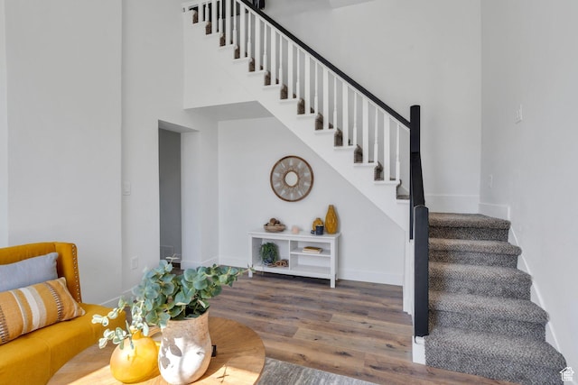 195 E 200 S, Nephi, UT 84648 - staircase with wood finished floors and baseboards