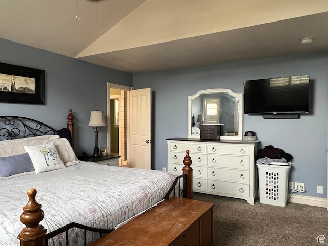 1107 E 1625 N, North Logan, UT 84341 - bedroom with carpet floors, baseboards, and lofted ceiling