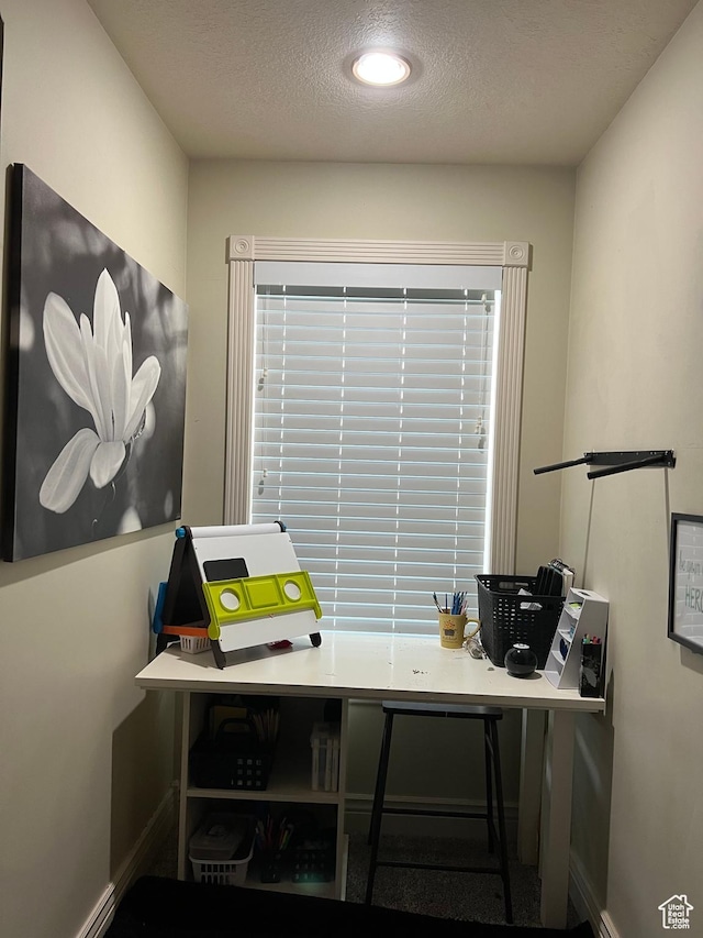 1107 E 1625 N, North Logan, UT 84341 - office featuring baseboards, recessed lighting, and a textured ceiling