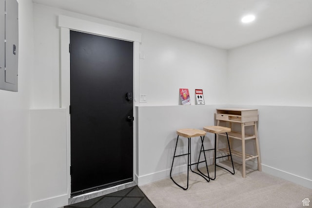 8485 S 1575 E, Sandy, UT 84093 - interior space featuring electric panel, baseboards, and recessed lighting
