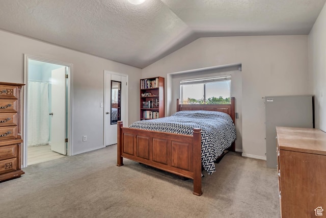8465 S 1670 W, West Jordan, UT 84088 - carpeted bedroom featuring vaulted ceiling, baseboards, a textured ceiling, and connected bathroom