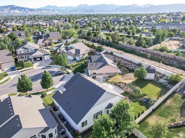 3946 W Birmingham Cir S, Jordan, UT 84009 - aerial view of residential area featuring a mountain backdrop