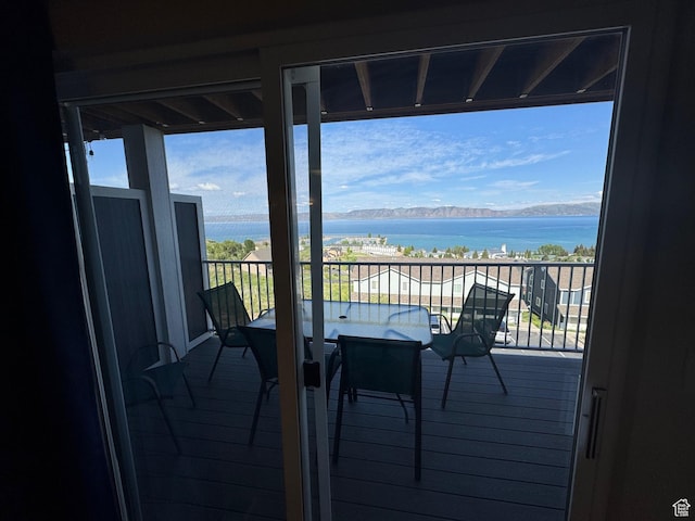 941 N Newberg Pl Unit 2, Garden City, UT 84028 - balcony with a water view and outdoor dining space