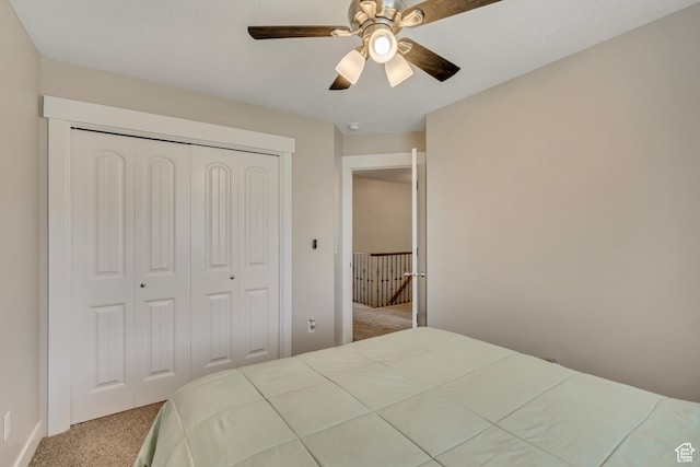 8831 W Digger Ln S, Magna, UT 84044 - carpeted bedroom featuring a closet and ceiling fan
