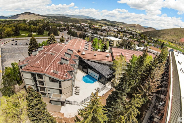 1485 Empire Ave Unit 511, Park City, UT 84060 - aerial view of a mountainous background and a pool area