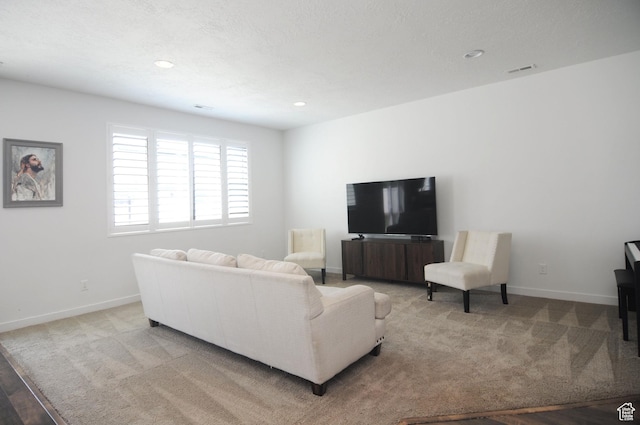 3639 S Clearwater Way, Syracuse, UT 84075 - living room featuring baseboards, recessed lighting, and carpet floors
