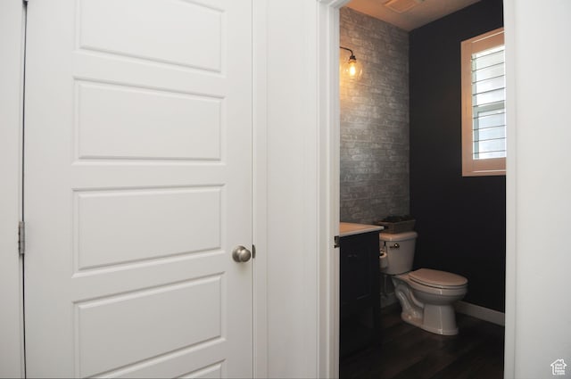 3639 S Clearwater Way, Syracuse, UT 84075 - bathroom with vanity, toilet, and wood finished floors