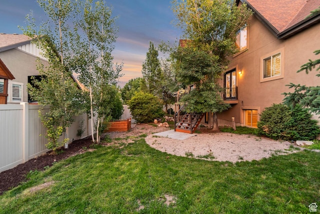 1498 W Mule Train Dr, Bluffdale, UT 84065 - yard at dusk with stairs