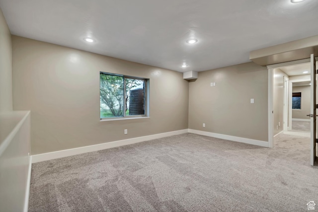 1498 W Mule Train Dr, Bluffdale, UT 84065 - carpeted spare room with baseboards and recessed lighting