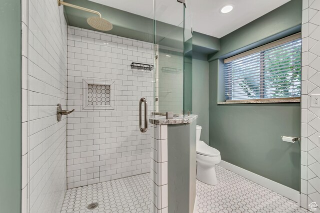 1498 W Mule Train Dr, Bluffdale, UT 84065 - full bath with toilet, a stall shower, and baseboards