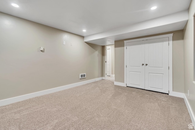 1498 W Mule Train Dr, Bluffdale, UT 84065 - finished below grade area featuring baseboards, carpet flooring, and recessed lighting