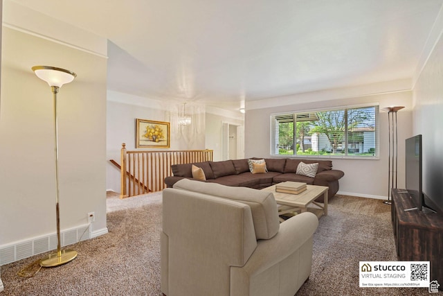 1047 E Eastgate Rd, Salt Lake City, UT 84117 - living area featuring carpet flooring and baseboards