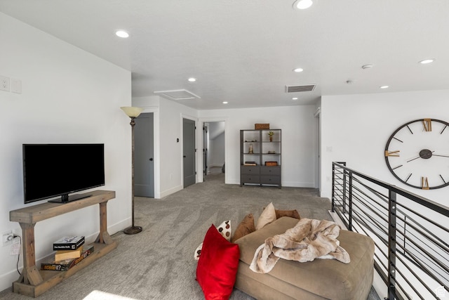 12612 S Starlite Hill Ln W, Herriman, UT 84096 - living room featuring carpet floors, recessed lighting, and baseboards