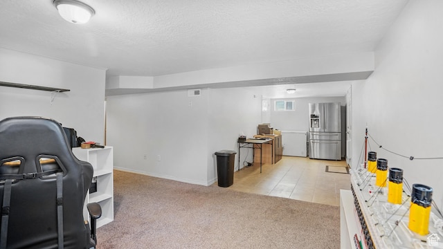 3711 Eccles E, Ogden, UT 84403 - rec room featuring light colored carpet and a textured ceiling