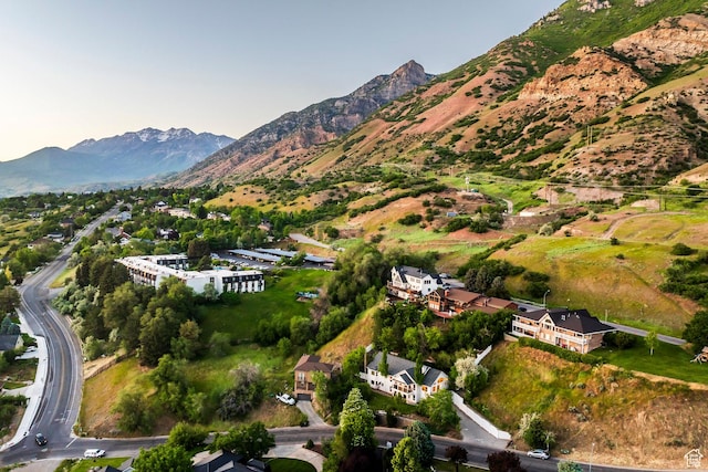 1559 E Oak Cliff Dr N, Provo, UT 84604 - aerial view of property and surrounding area featuring a mountain backdrop