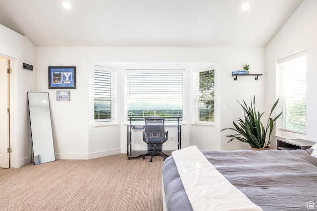 1559 E Oak Cliff Dr N, Provo, UT 84604 - bedroom with multiple windows, light colored carpet, baseboards, and recessed lighting