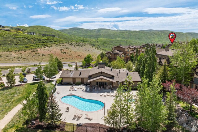760 W Holliday Dr, Kamas, UT 84036 - bird's eye view of mountains and a pool