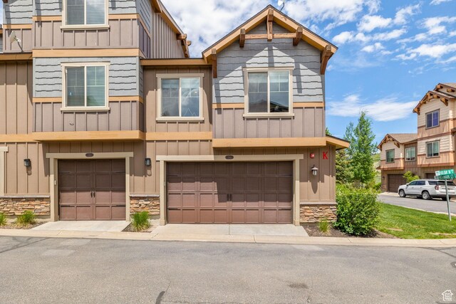760 W Holliday Dr, Kamas, UT 84036 - multi unit property featuring board and batten siding, stone siding, and an attached garage