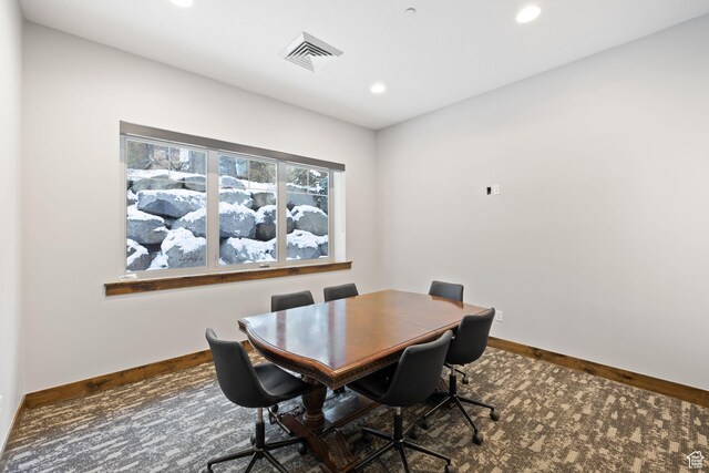 760 W Holliday Dr, Kamas, UT 84036 - office with baseboards, recessed lighting, and carpet