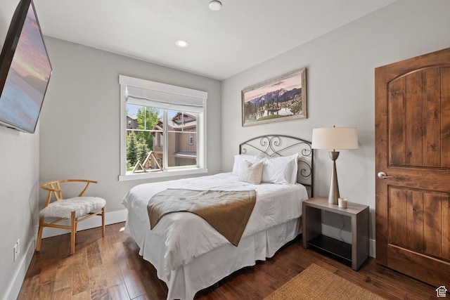 760 W Holliday Dr, Kamas, UT 84036 - bedroom featuring wood-type flooring, baseboards, and recessed lighting