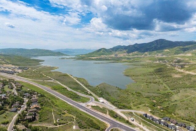 760 W Holliday Dr, Kamas, UT 84036 - aerial view of a water and mountain view