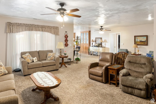 102 S 1000 W, Tremonton, UT 84337 - living area featuring a ceiling fan and carpet floors
