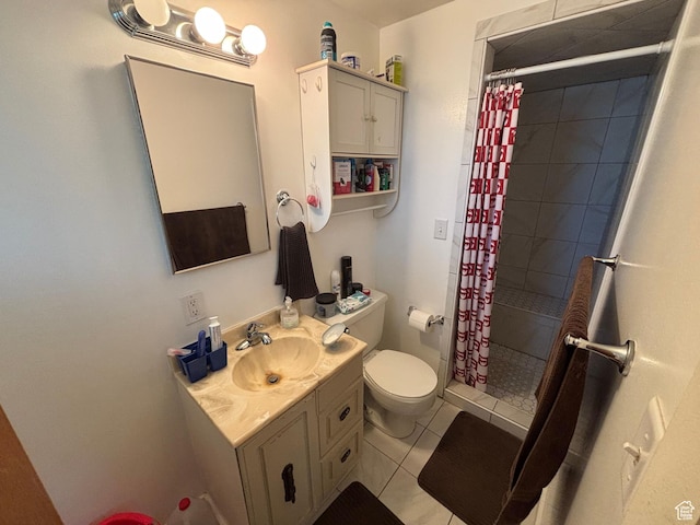 230 S 700 E, Orem, UT 84097 - full bath with toilet, a stall shower, vanity, and tile patterned floors