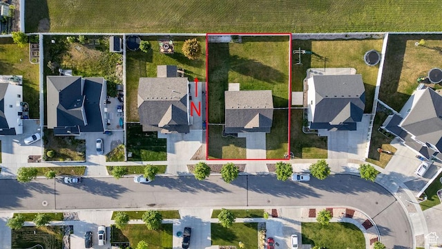 763 W 1060 S, Logan, UT 84321 - aerial view of residential area featuring property boundaries highlighted