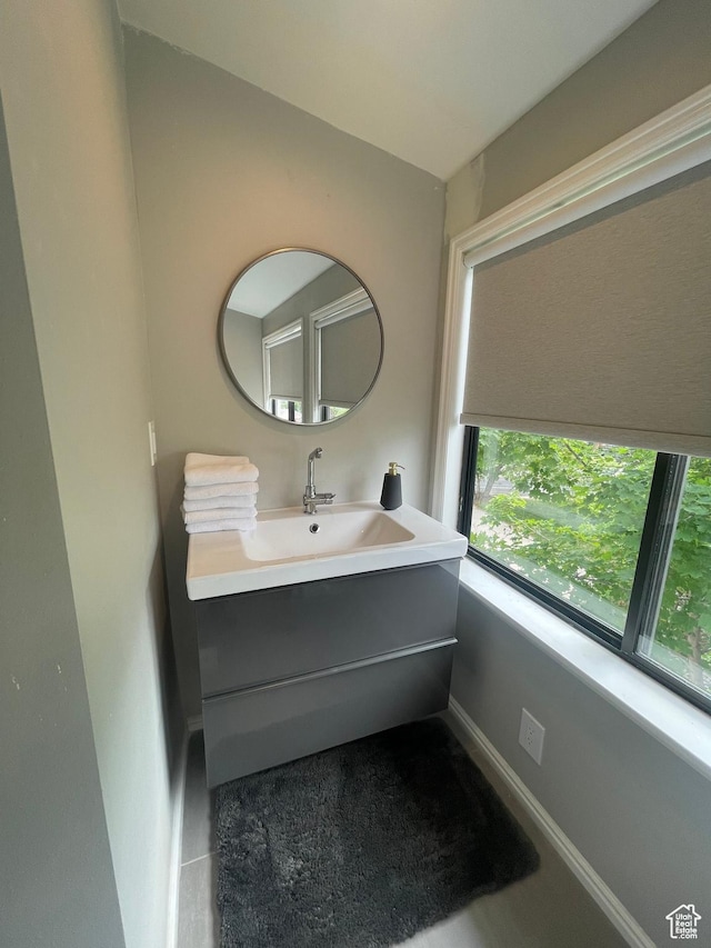 3599 E Oakview Dr, Millcreek, UT 84124 - bathroom with vanity and baseboards