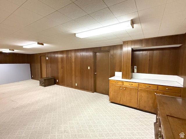 1066 Beecher Ave, Brigham City, UT 84302 - finished below grade area featuring wood walls and light colored carpet