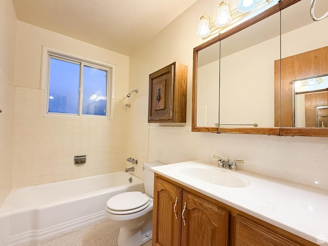 1066 Beecher Ave, Brigham City, UT 84302 - bathroom featuring vanity, toilet, and washtub / shower combination