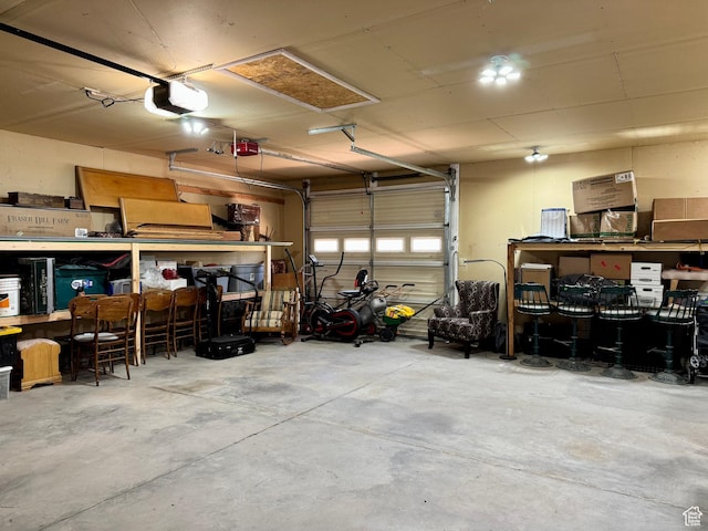 160 W 100 S, Fillmore, UT 84631 - garage with a garage door opener and a workshop area