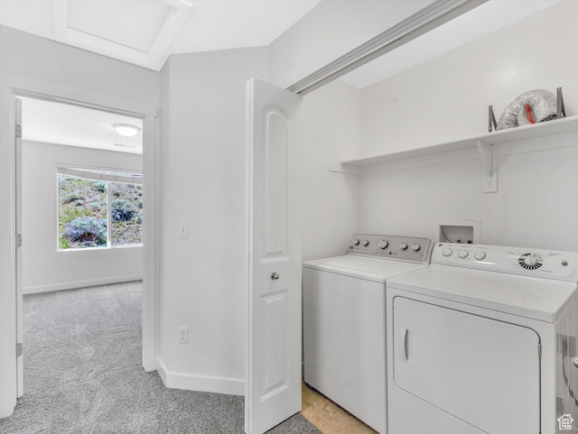 2286 E Deer Park Ln, Draper, UT 84020 - washroom featuring washing machine and clothes dryer, light carpet, and baseboards